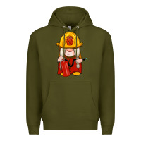 Army Green firefighter gnomes Premium Hoodie - Artiststas