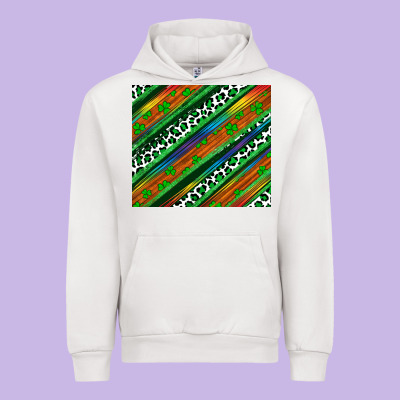 St Patricks Day Leopard Rainbow Urban Hoodie Designed By Artiststas