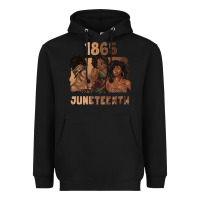 Black 1865 juneteenth melanin with afro Heavyweight Hoodie - texasbilliewilder