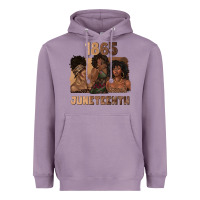 Lavender 1865 juneteenth melanin with afro Heavyweight Hoodie - texasbilliewilder