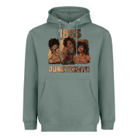 Sage 1865 juneteenth melanin with afro Heavyweight Hoodie - texasbilliewilder