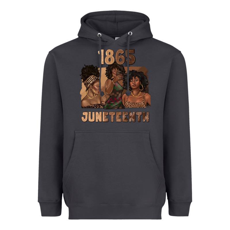 1865 Juneteenth Melanin With Afro Heavyweight Hoodie by texasbilliewilder | Teevron