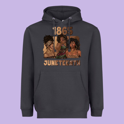 Heavyweight Hoodie 1865 juneteenth melanin with afro