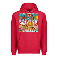 Cardinal beach seamless pattern Premium Hoodie - BundleAndBundleShop