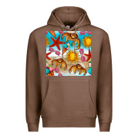 Chestnut beach seamless pattern Premium Hoodie - BundleAndBundleShop