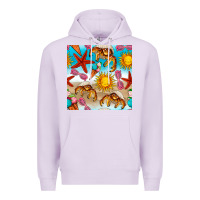 Lilac beach seamless pattern Premium Hoodie - BundleAndBundleShop