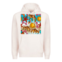 Pale Pink beach seamless pattern Premium Hoodie - BundleAndBundleShop