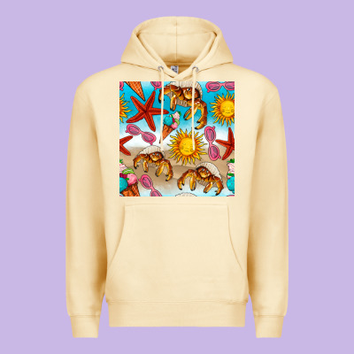 Beach Seamless Pattern Premium Hoodie Designed By Bundleandbundleshop