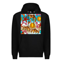 Black beach seamless pattern Premium Hoodie - BundleAndBundleShop