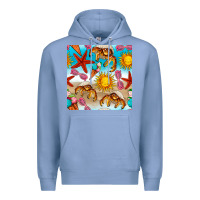 Colony Blue beach seamless pattern Premium Hoodie - BundleAndBundleShop