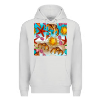 Dove Grey beach seamless pattern Premium Hoodie - BundleAndBundleShop