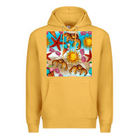 Mustard beach seamless pattern Premium Hoodie - BundleAndBundleShop