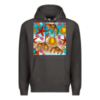 Smoke beach seamless pattern Premium Hoodie - BundleAndBundleShop