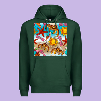 Beach Seamless Pattern Premium Hoodie Designed By Bundleandbundleshop