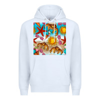 White beach seamless pattern Premium Hoodie - BundleAndBundleShop