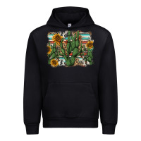 Black serape sunflowers cactus Urban Hoodie - AdoDesignShop