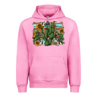 Fuchsia Pink serape sunflowers cactus Urban Hoodie - AdoDesignShop