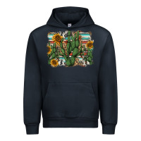 Navy serape sunflowers cactus Urban Hoodie - AdoDesignShop