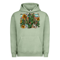 Pigment Oil Green serape sunflowers cactus Urban Hoodie - AdoDesignShop