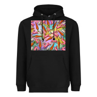 Black Easter bunny carrot and quail egg Heavyweight Hoodie - RanaPortraitStore