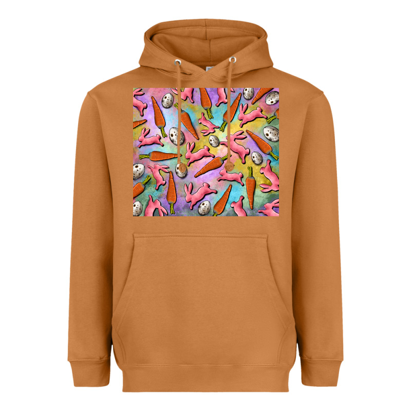 Easter Bunny Carrot And Quail Egg Heavyweight Hoodie by RanaPortraitStore | Teevron