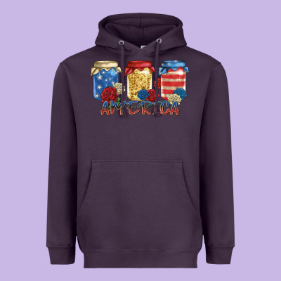 America Mason Jar Heavyweight Hoodie Designed By Zillion Design Studio