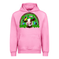 Fuchsia Pink st patricks cow rainbow Urban Hoodie - Artiststas