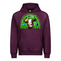 Mauve Wine st patricks cow rainbow Urban Hoodie - Artiststas