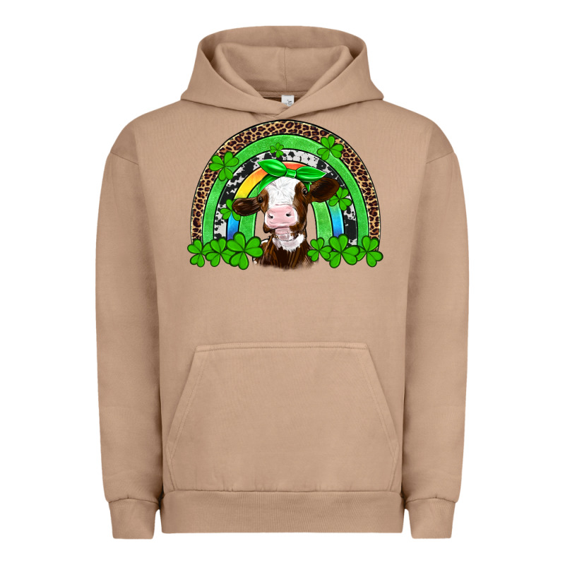 St Patricks Cow Rainbow Urban Hoodie by Artiststas | Teevron