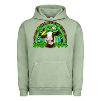 Pigment Oil Green st patricks cow rainbow Urban Hoodie - Artiststas
