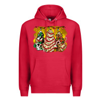Cardinal christmas tree cake and christmas pattern ado Premium Hoodie - AdoDesignShop