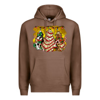 Chestnut christmas tree cake and christmas pattern ado Premium Hoodie - AdoDesignShop