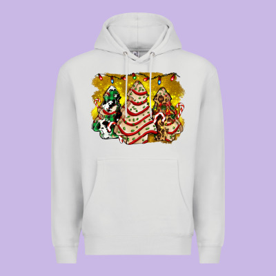 Christmas Tree Cake And Christmas Pattern Ado Premium Hoodie Designed By Adodesignshop