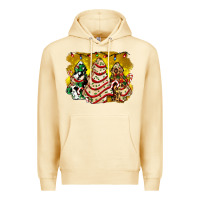 Pina Colada christmas tree cake and christmas pattern ado Premium Hoodie - AdoDesignShop