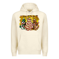 Sandshell christmas tree cake and christmas pattern ado Premium Hoodie - AdoDesignShop