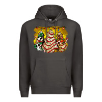 Smoke christmas tree cake and christmas pattern ado Premium Hoodie - AdoDesignShop