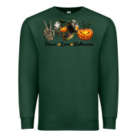 Sports Green Peace Love Halloween Premium Sweatshirt - texasbilliewilder