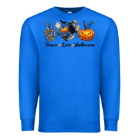 True Royal Peace Love Halloween Premium Sweatshirt - texasbilliewilder
