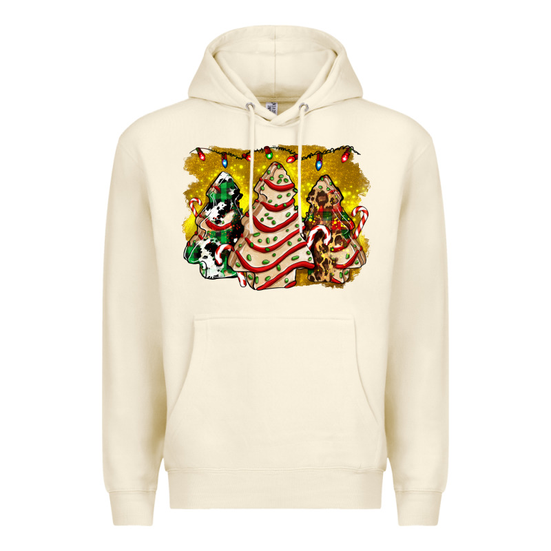 Christmas Tree Cake And Christmas Pattern Ado Premium Hoodie by AdoDesignShop | Teevron