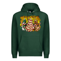 Sports Green christmas tree cake and christmas pattern ado Premium Hoodie - AdoDesignShop