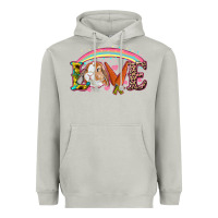Moon Dust Easter Bunny Love With Rainbow Heavyweight Hoodie - RanaPortraitStore