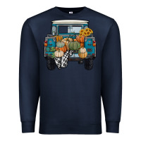 Navy pumpkin truck Premium Sweatshirt - RanaPortraitStore