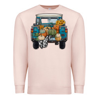 Pale Pink pumpkin truck Premium Sweatshirt - RanaPortraitStore