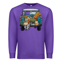 Purple pumpkin truck Premium Sweatshirt - RanaPortraitStore
