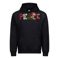 Black peace christmas Urban Hoodie - AdoDesignShop