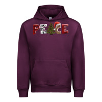 Mauve Wine peace christmas Urban Hoodie - AdoDesignShop