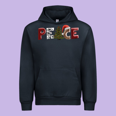 Peace Christmas Urban Hoodie Designed By Adodesignshop