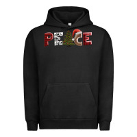 Pigment Black peace christmas Urban Hoodie - AdoDesignShop