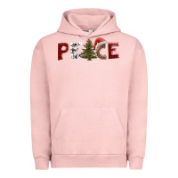 Pigment Salmon peace christmas Urban Hoodie - AdoDesignShop