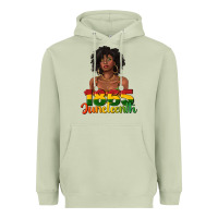 Matcha 1865 juneteenth with afro black woman Heavyweight Hoodie - texasbilliewilder